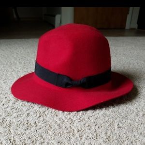 Red Fedora Panama Sun Hat